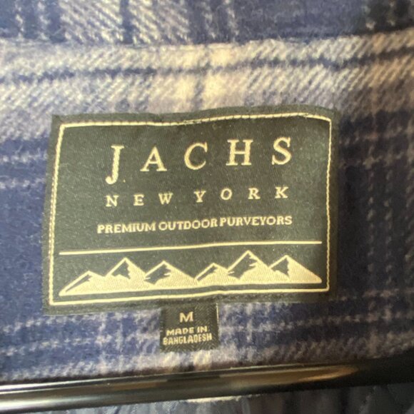Jachs New York Blue Plaid Quilted flannel Jacket Button-Up Outerwear Mens SZ M - Picture 4 of 11